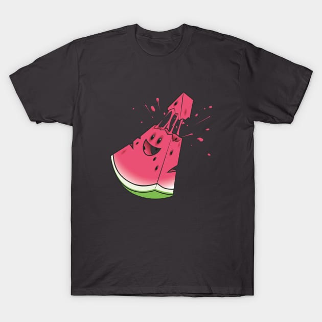 Watermelon Mind Blown T-Shirt by threadfulcat